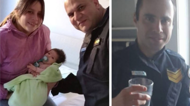 Efectivos policiales salvaron a un bebé que se había ahogado con leche