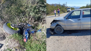 Choque entre un auto y una moto en la Ruta 3 dejó un herido cerca de Tolhuin