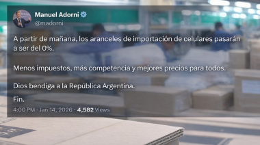 Adorni celebró la eliminación de aranceles a celulares, pero en Tierra del Fuego preocupa el silencio sobre el empleo