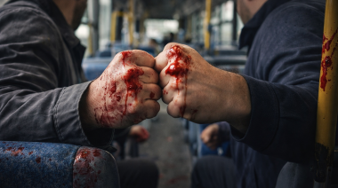 A las trompadas en pleno colectivo: dos pasajeros terminaron en la Comisaría Quinta