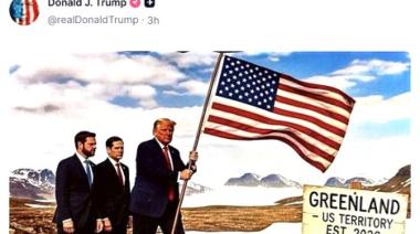 Trump publica imágenes generadas con IA donde “conquista” Groenlandia