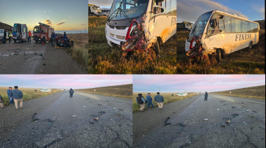 Colisionaron un colectivo y una camioneta en Cabo Domingo