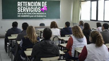 Sin Educación: docentes realizan retención de tareas por el pago tardío de haberes