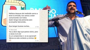 Con planes y contratados: punteros del vuotismo exigen asistencia a un acto político