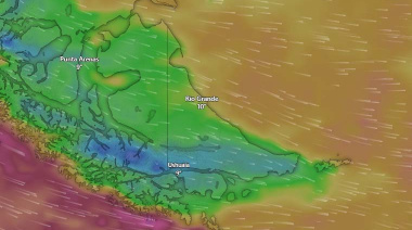 Anuncian vientos intensos y ráfagas de hasta 100 km/h en Río Grande