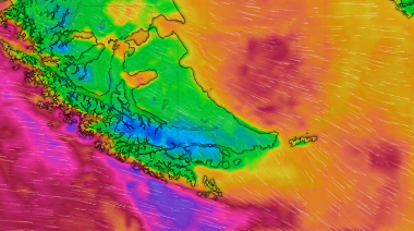 Emitieron una alerta amarilla por fuertes vientos para este fin de semana en Tierra del Fuego