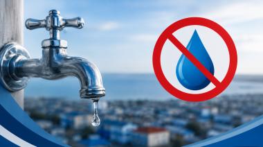 Atención: corte programado de agua y baja presión por trabajos de emergencia en la red