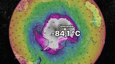 La base Concordia registró -84,1 °C, la temperatura más baja del planeta en 14 años