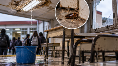 Filtraciones, cucarachas y aulas deterioradas en el Sobral y Los Andes