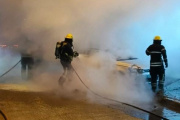 Volkswagen Gol se incendió en la esquina de San Martín y Finocchio