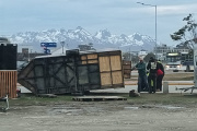 Ushuaia enfrenta vientos persistentes y ráfagas de hasta 90 km/h que causan estragos