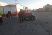 Choque en la esquina de Belgrano y Mosconi