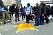 Con emotivo acto, pintaron dos estrellas amarillas en la Ruta 3