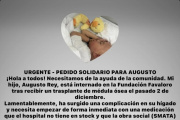 Denuncian que la obra social SMATA demoró una medicación vital y agravó el cuadro de Augusto Rey