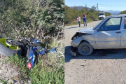 Choque entre un auto y una moto en la Ruta 3 dejó un herido cerca de Tolhuin