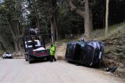 Despiste vehicular en el ingreso al barrio Dos Banderas de Ushuaia