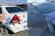Chocó un patrullero que se dirigía a una emergencia y una agente resultó lesionada