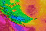 Emitieron una alerta amarilla por fuertes vientos para este fin de semana en Tierra del Fuego