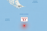 Registraron un sismo de magnitud 5,1 en el Pasaje de Drake