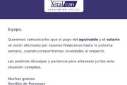 Vitalcan demoró el pago de salarios y aguinaldos