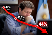 La imagen de Melella, en caída libre