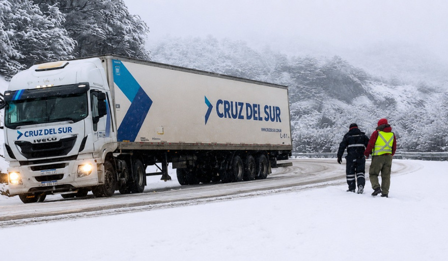 Franco alertó por hielo negro, viento y nieve: “Tenemos una sola ruta y la usamos todos”